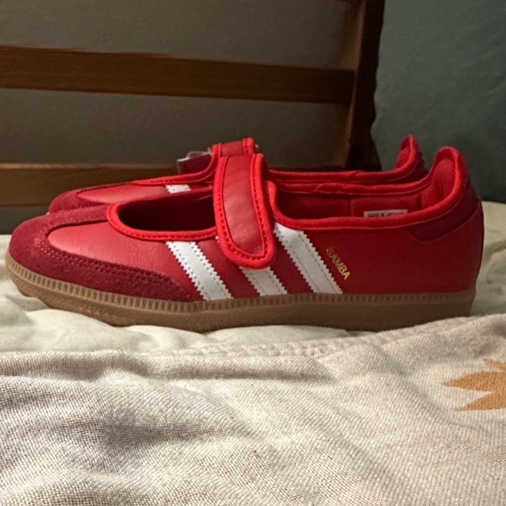 Adidas Samba Jane Red and White Sneakers